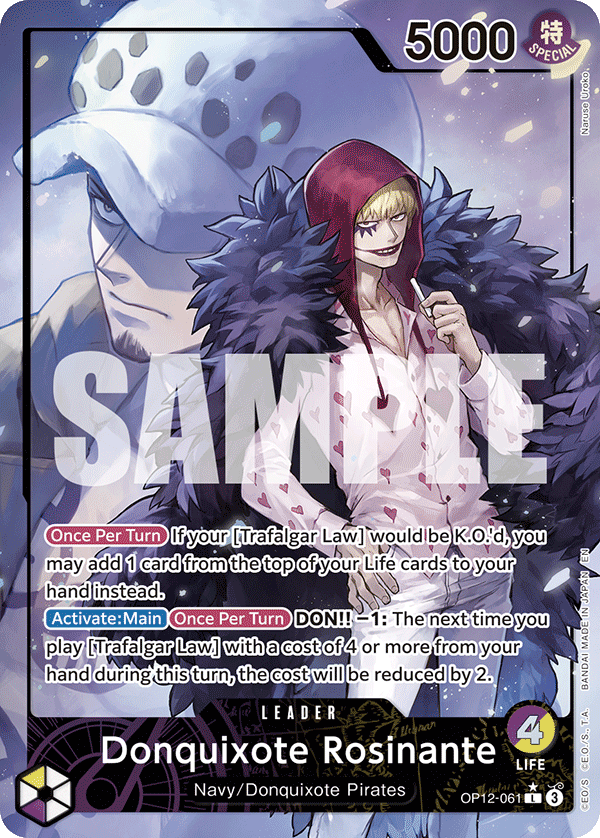 Donquixote Rosinante OP12-061 Alternate Art Leader One Piece TCG – English LP