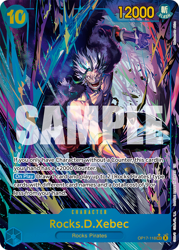 Rocks D. Xebec OP17-118 SEC Alternate Art One Piece Card Game – The World’s Strongest Warriors