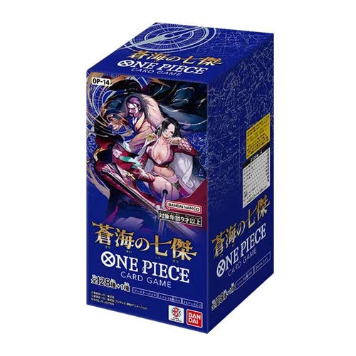 Bandai One Piece Card Game OP-14 The Azure Sea’s Seven Japanese Booster Box – Sealed